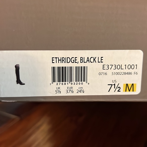 Franco Sarto High Knee Leather Black Boots 7.5 - Picture 10 of 10